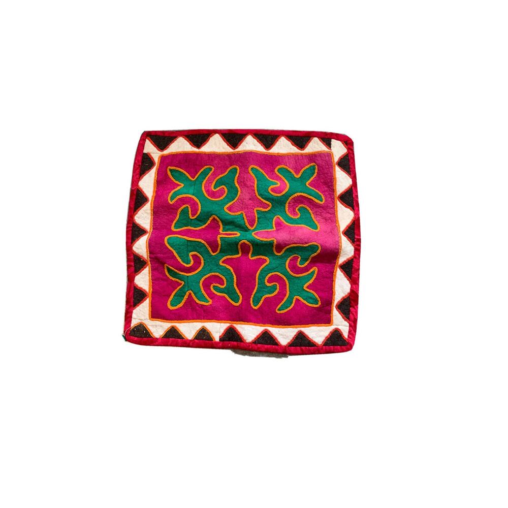Vintage Shrydak Western Mongolia Krygystan Syrmak Felt Rug 100% Handcrafted 24”